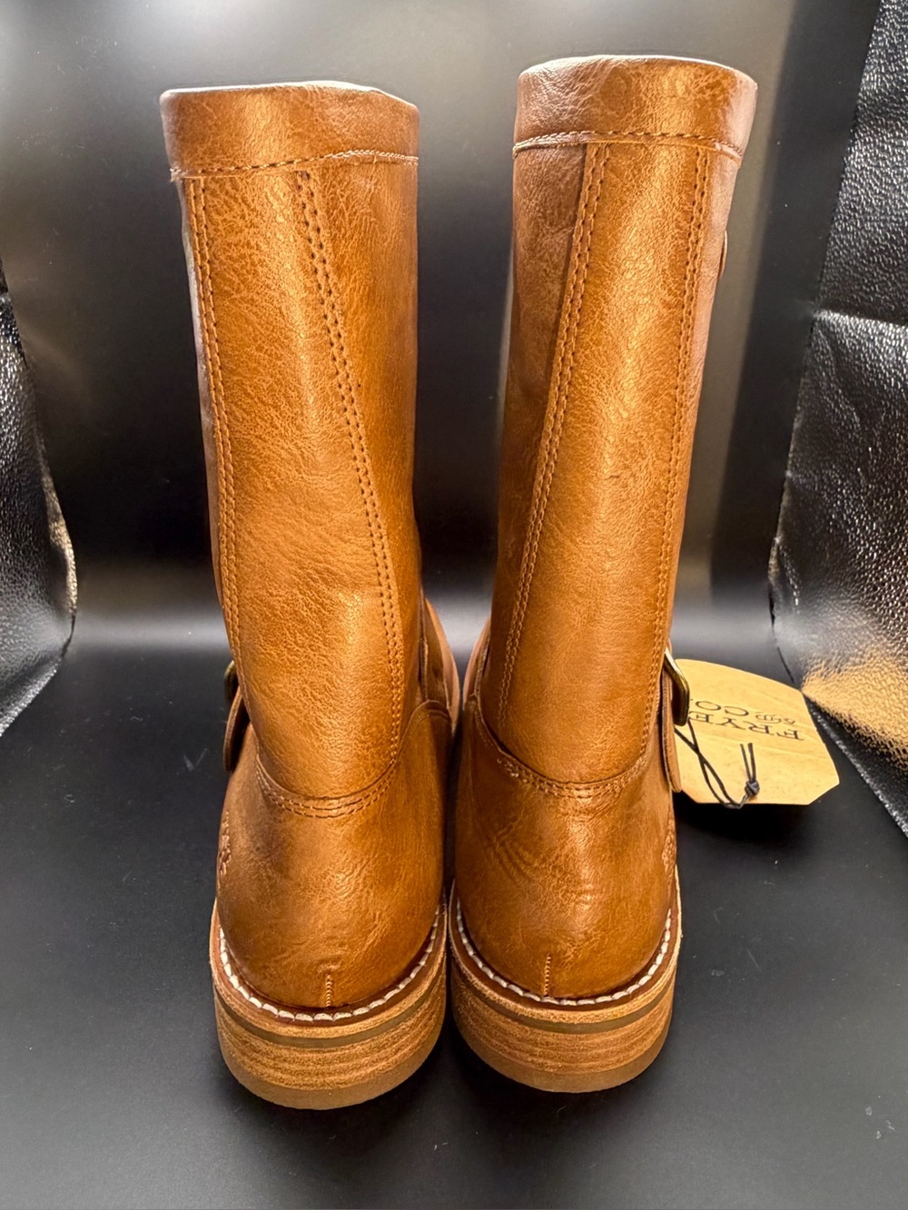 NWT Women’s FRYE AND CO. Chensee Short Boot Size 8 / Saddle - Picture 7 of 11